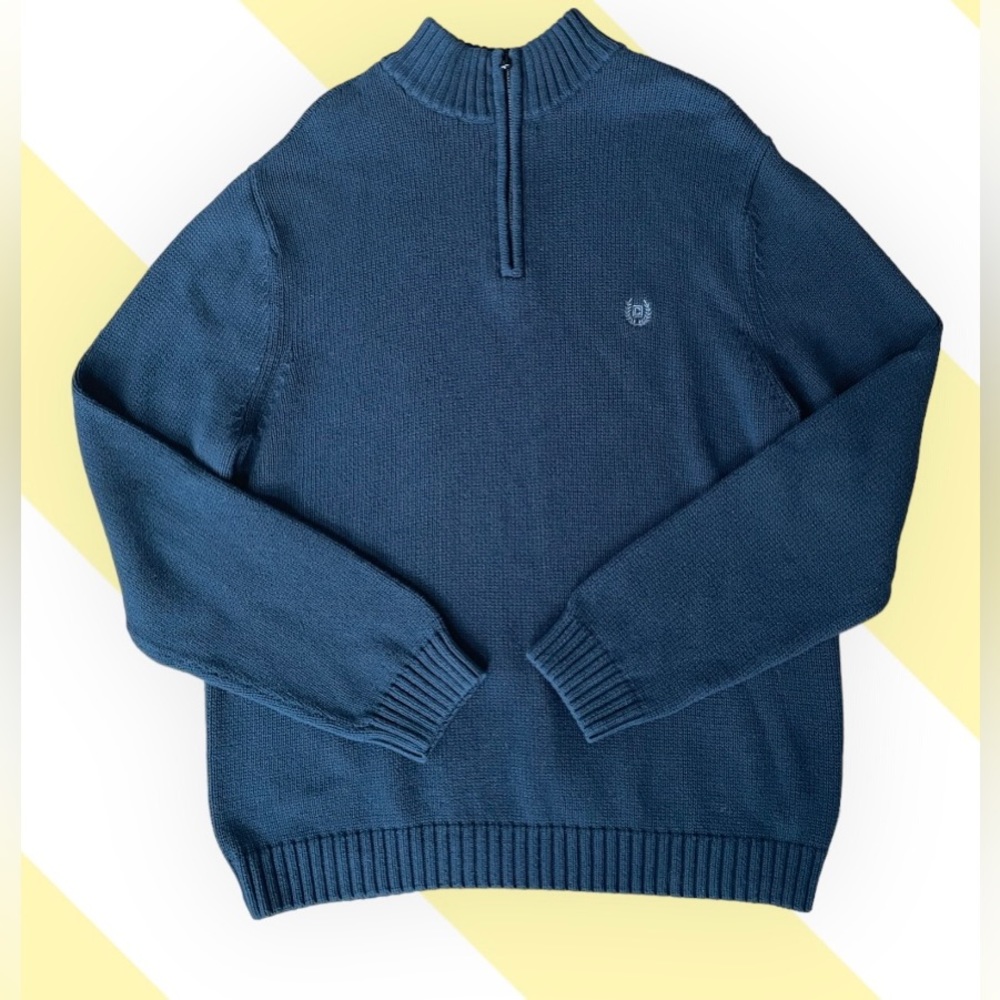 Chaps: 100% Cotton Blue Sweater